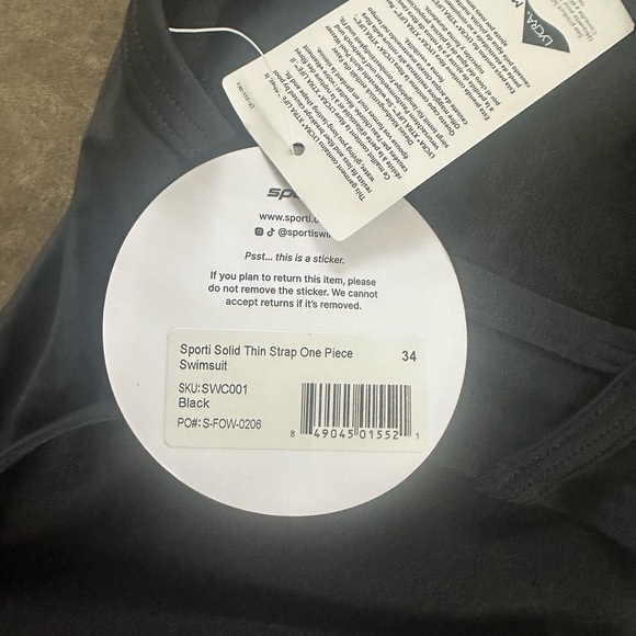 Sporti
Solid Thin Strap One Piece Swimsuit - Picture 12 of 12